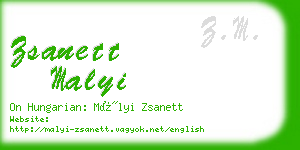 zsanett malyi business card